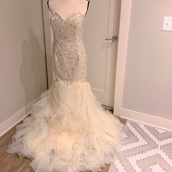 Dresses & Skirts - SOLD Champagne Iridescent Sequin Wedding Dress